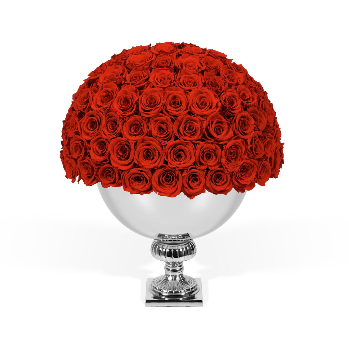 Infinite Rose Silver Punch Bowl