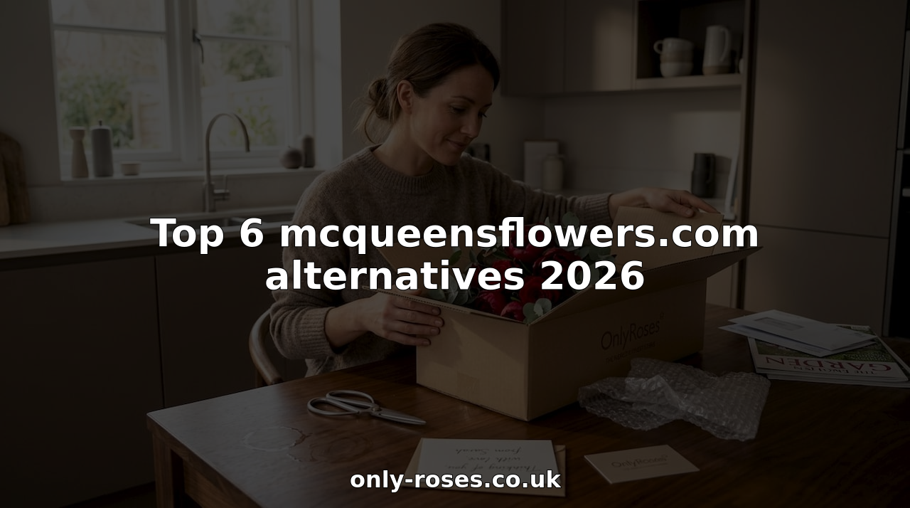 Woman opening luxury flower delivery at kitchen table