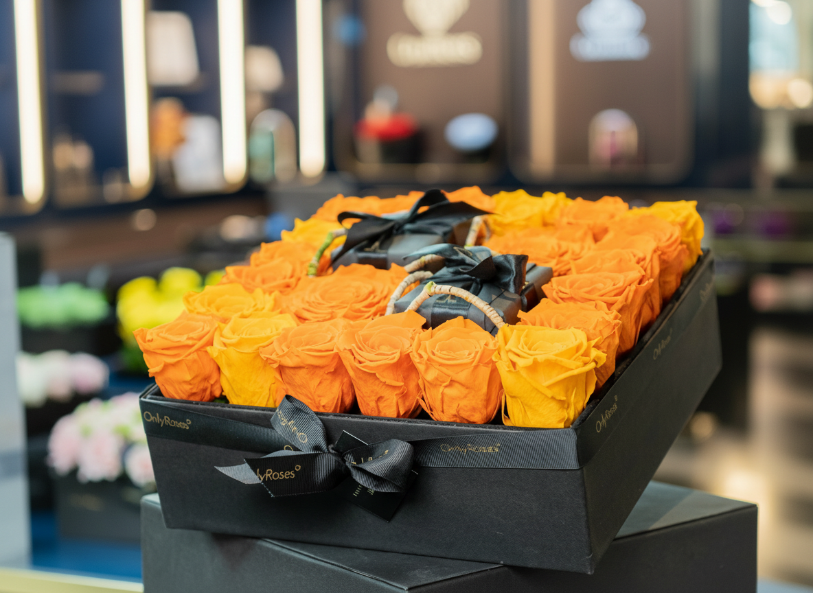 First anniversary red roses luxury box