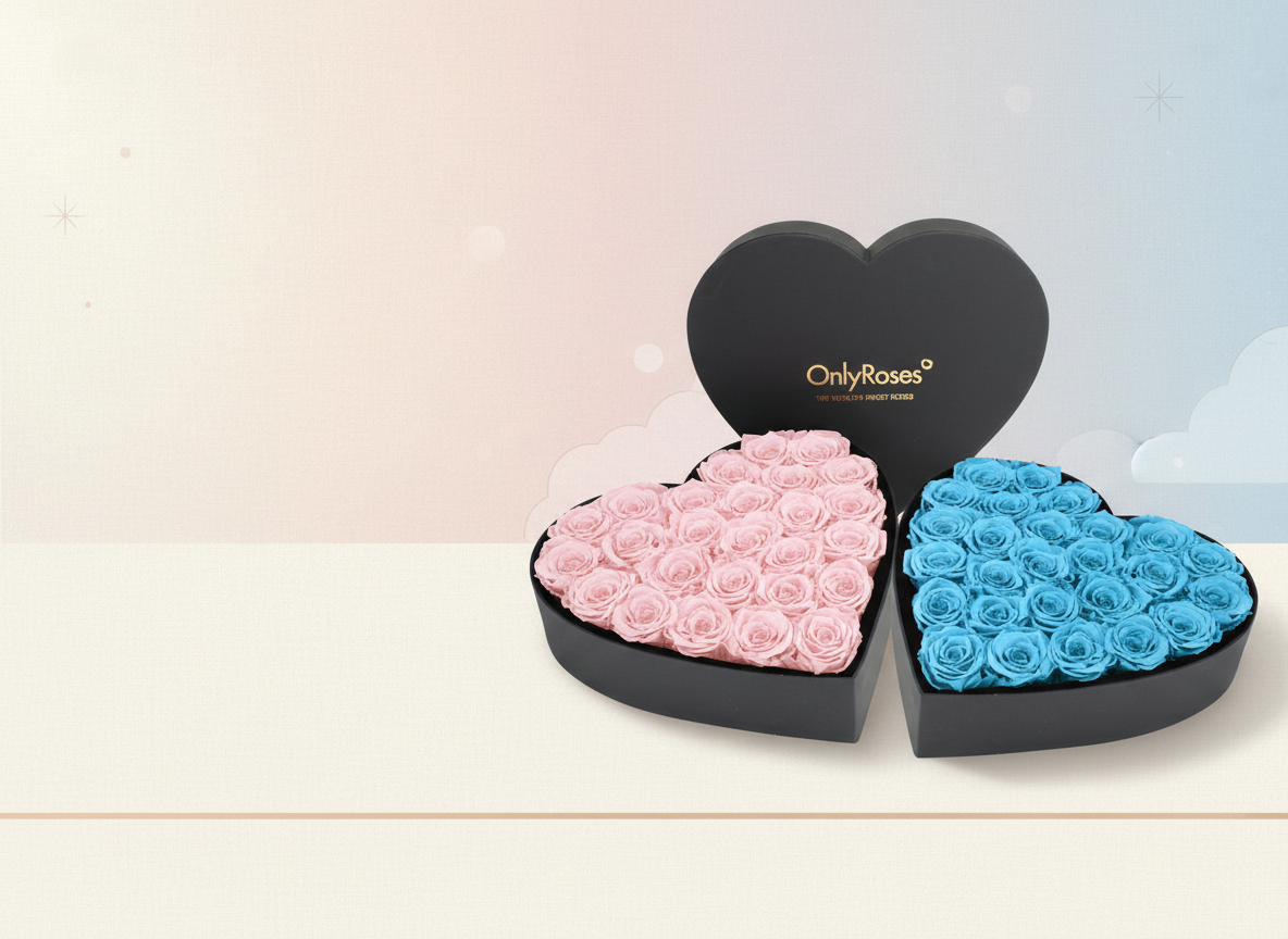 First anniversary red roses luxury box
