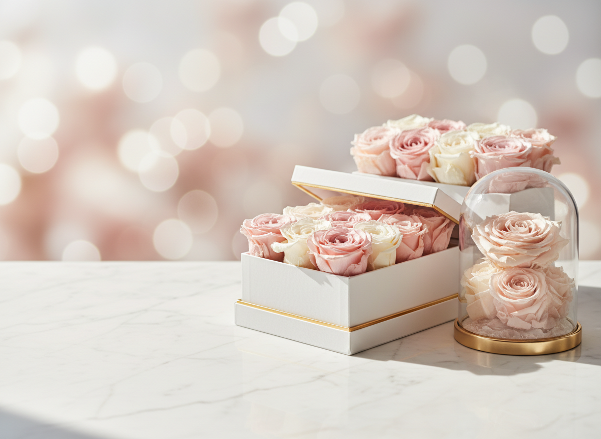 First anniversary red roses luxury box