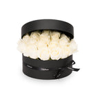 Black round box with white roses and 'OnlyRoses' branding on a white background