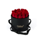 Black box with red roses and 'Only Roses' branding on a white background