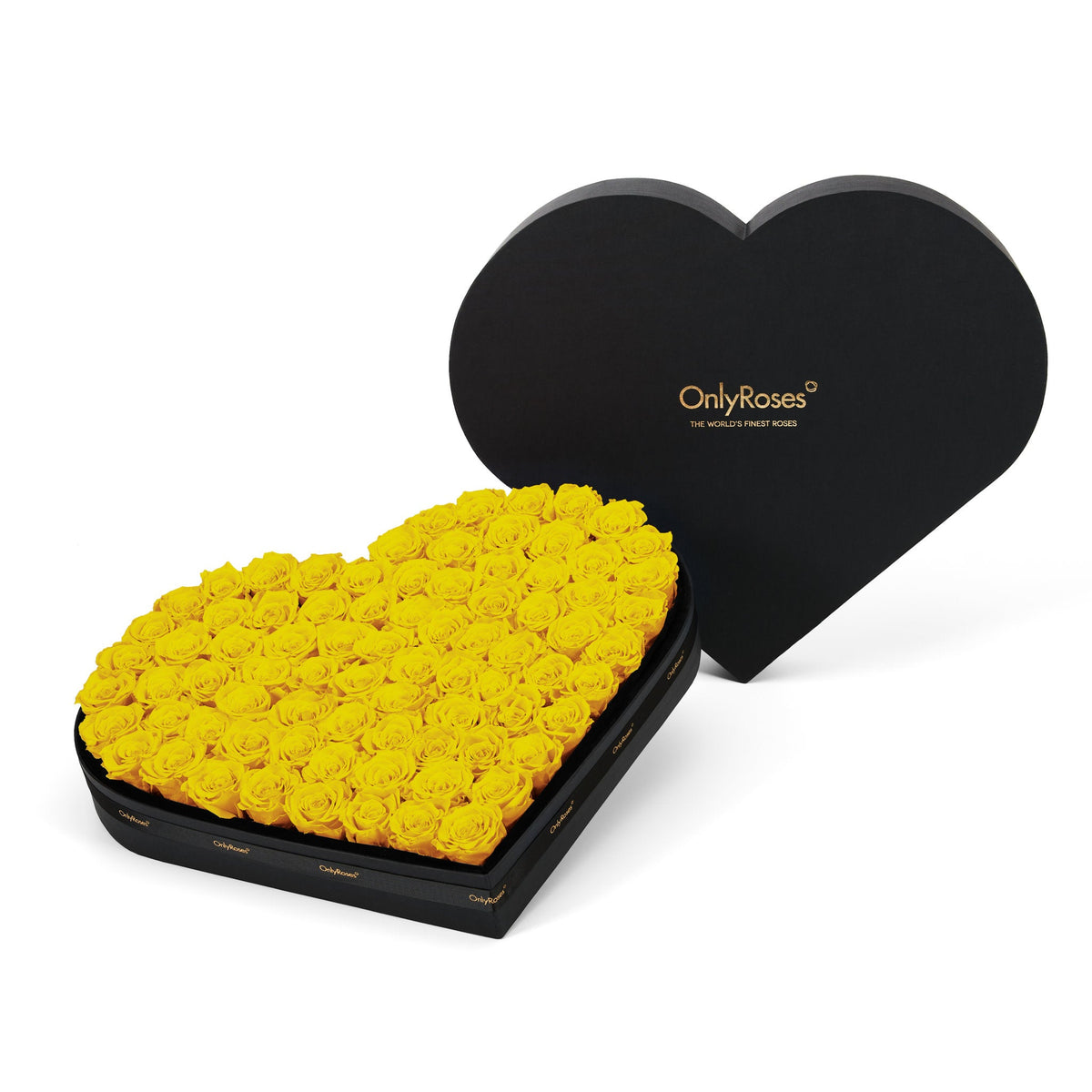 Infinite Rose Heart - Orange & Yellow Tones | OnlyRoses UK
