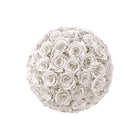 white rose ball on a white background
