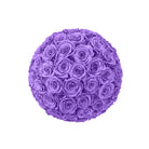 Purple flower ball made of roses on a white background