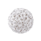 White rose ball on a white background