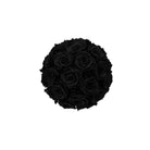 Black rose bouquet on a white background