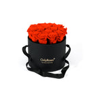 Black box with red roses and 'Only Roses' branding on a white background